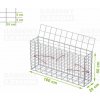 Gabiónový kôš 100 x 20 x 50 cm oko 10 x 5 cm, s vrchnou sieťou