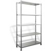 Policový regál s 5 kovovými policami, základný modul, š.106 x h.43 x v.200 cm