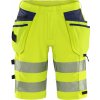 Fristads Green výstražné strečové kraťasy 2646 GSTP výstražná žltá Námornícka modrá
