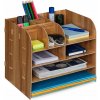 Organizér na stôl s úložnými priehradkami RD42746, hnedá