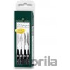 Faber-Castell 167115 Pitt Artist Pen 4 ks XS S F M čierna