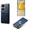 Kožený kryt CARD na Huawei P50 - Modrá