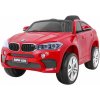 LeanToys BMW X6M Elektrické detské autíčko Červená farba + diaľkové ovládanie + Eva + pomalý štart + audio + Led