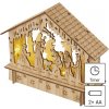 DCWW34 EMOS vianočná dekorácia - betlehem drevený LED 15x18,5x5cm, 2x AA, teplá biela, časovač