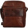 BELLUGIO Pánska kožená taška cez rameno Jarek cognac