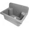 Gamma Manta, univerzálna plastová výlevka 55,6x37,3x34,8 cm + sifón, 1-komorová, šedá, GMA-KGR56-G