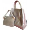 Talianska kabelka Doris media Manila Grace 2v1 (Sivá kabelka Doris media shopper)