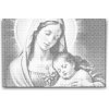 Vymalujsisam.sk Bodkovanie - Panna Mária s dieťatkom Farba: Zlatá, Veľkosť: 40x60cm, Rám: Bez rámu, iba zrolované plátno