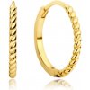MINET JMG0240WGE01 - Zlaté náušnice krúžky Au 585/1000 1,75g
