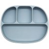 Malý Ježko Detský silikónový tanier 4-dielny s prísavkou - Baby Blue