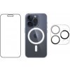 3PACK - Hydrogel s výrezom pre prednú kameru + Crystal Air kryt s MagSafe + ochranné sklíčko kamery pre iPhone 15 Pro Max