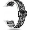 MojRemienok.sk Nastaviteľný nylónový elastický loop remienok pre Apple Watch 38 mm/40 mm/41 mm/42 mm Farba: bielo čierne prešívanie Bohemia