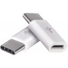 Emos Adaptér Micro-USB/USB-C biely 2ks SM7023 - Redukcia microUSB - USB-C