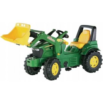 Rolly Toys Šľapací traktor John Deere + nafuk. kolesá + nakladač + radenie