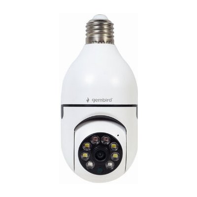 Gembird TSL-CAM-WRHD-01 biela / Vnútorná IP kamera / 1080p / pätica E27 / Wi-Fi / detekcia pohybu / repro (TSL-CAM-WRHD-01)