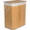 G21 Kôš 52 × 32 × 63 cm 105 l s bielym látkovým košom, bambus