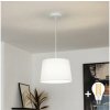 Brilagi - LED luster na lankách CERIA 1xE27/40W/230V pr. 30 cm biela EG300171+EG781035 + záruka 3 roky zadarmo