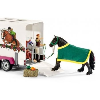 Schleich Pick-up s prívesom a koňom