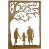 Drevený výrez - Rodičia a dcéra (dub)
