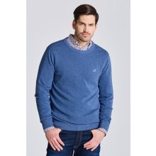 Gant Cotton Pique C-neck modrá