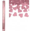 Vystreľovacie konfety metalická srdiečka rose gold - 60 cm