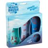 KERBL Jazdecká kefa Magic Brush, tyrkysová, fialová a modrá, 3 ks všetky veľkosti
