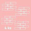 Šablóny na maľovanie múru 4 ks - tehly