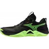 Pánska halová obuv Mizuno Wave Momentum Elite Black/Glowing Apple EUR 46