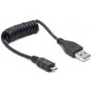 Gembird CC-MUSB2C-AMBM-0.6M micro USB cable 2.0 coiled cable black 0,6m (CC-mUSB2C-AMBM-0.6M)