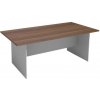 Rokovací kancelársky stôl PRIMO GRAY, 200x100 cm, sivá/orech