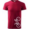 Bicykel na výšku - Klasické pánske tričko vyššej gramáže - 2XL ( Marlboro červená )