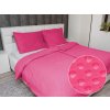 Biante Hrejivé posteľné obliečky Minky 3D bodky MKP-009 Fuchsiové Predĺžené 140x220 a 70x90 cm