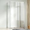 NICOL COMBI II Chróm 90x100x90 Číre Sprchovací kút s posuvnými dverami