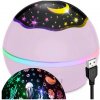 Projektor hviezd nočná lampička premietač 2x vzory ružová