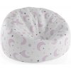 Sablio Sedací vak Cocoon Fialové mesiačiky - 75 x 45 x 35 cm
