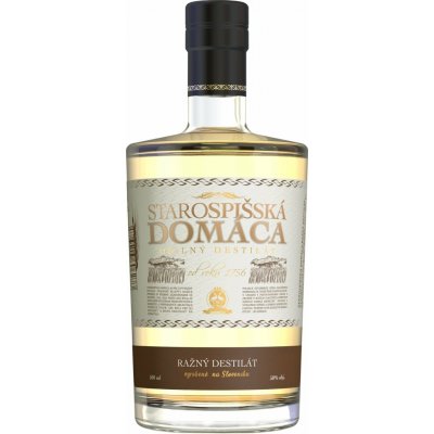 Starospišská Domáca Ražný Destilát 50% 0,5L (čistá fľaša)