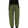 Slim detské softshellové nohavice s fleecom, Khaki