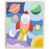Fisher-Price Vesmírna raketa Puzzle Kocky Drevená hračka 3+ HXY42