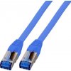EFB Patchcord RJ45 S / FTP, kat. 6A, kat. 7 Surový TPE superflex kabel, 1m, modrý (K5525FBL.1)