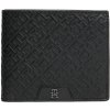 Pánska kožená peňaženka Tommy Hilfiger - TH Monogram Extra Card And Coin Wallet /Čierna