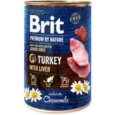 Brit Premium by Nature Turkey with Liver 400g konzerva pre šteniatka