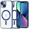 Techsuit Luxury Crystal MagSafe kryt na iPhone 13 – tmavo modrý