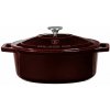Oválna liatinová panvica Metallic Line Burgundy Edition 30 cm - bordová Berlinger Haus
