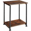 tectake 404666 odkladací stolík yonkers 38,5x30x51,5cm - industriálne drevo tmavé, rustikálne