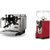 Rocket Espresso Bicocca, chrome + Eureka Mignon Specialita, CR ferrari red