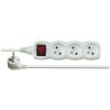 Predlžovací kábel 2 m / 3 zásuvky / s vypínačom / biely / PVC / 1 mm2 (P1312)