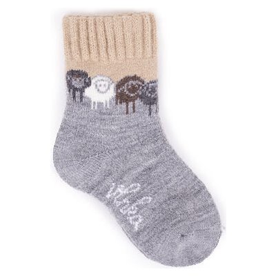 Vlnka Detské ponožky Merino ovčia partička béžová