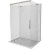Mexen Rox-3SL, 3-stenný posuvný sprchový kút 150 x 80 cm, 8mm číre sklo, oceľový profil, 8C2L-150-080-97-00-3S