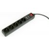 Gembird Přepěťová ochrana GEMBIRD, 5 zásuvek, 3m, černá