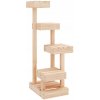 vidaXL Strom pre mačky 45,5x49x103 cm z masívneho borovicového dreva